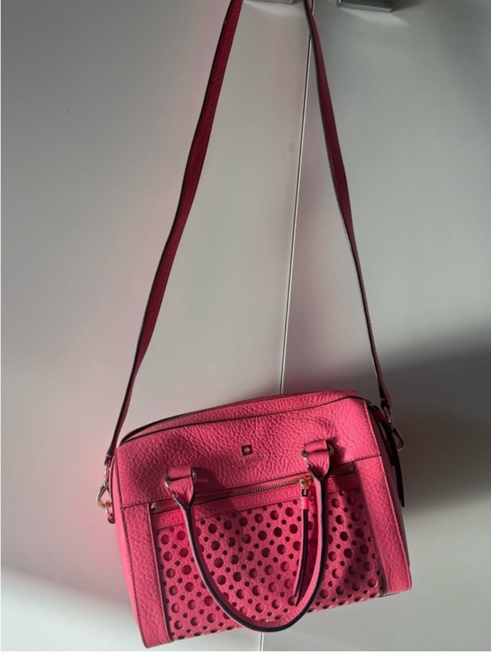 Low start Kate Spade  Perforated Leather Satchel - Picture 6 of 7